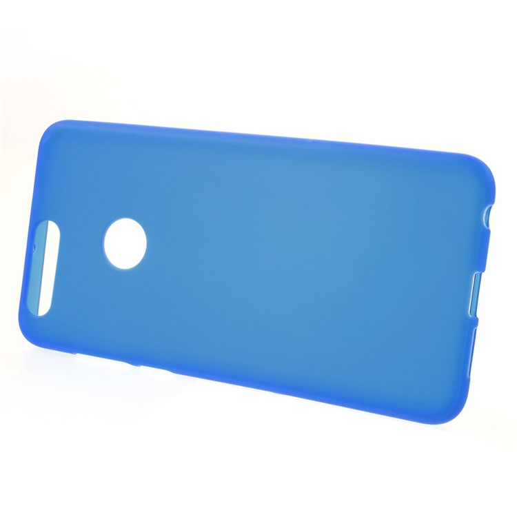 Frosted TPU Gel Phone Case for Huawei Honor 8 - Blue-2