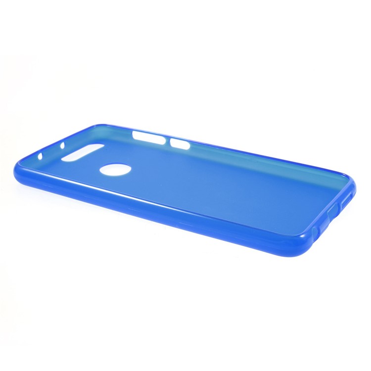 Frosted TPU Gel Phone Case for Huawei Honor 8 - Blue-3