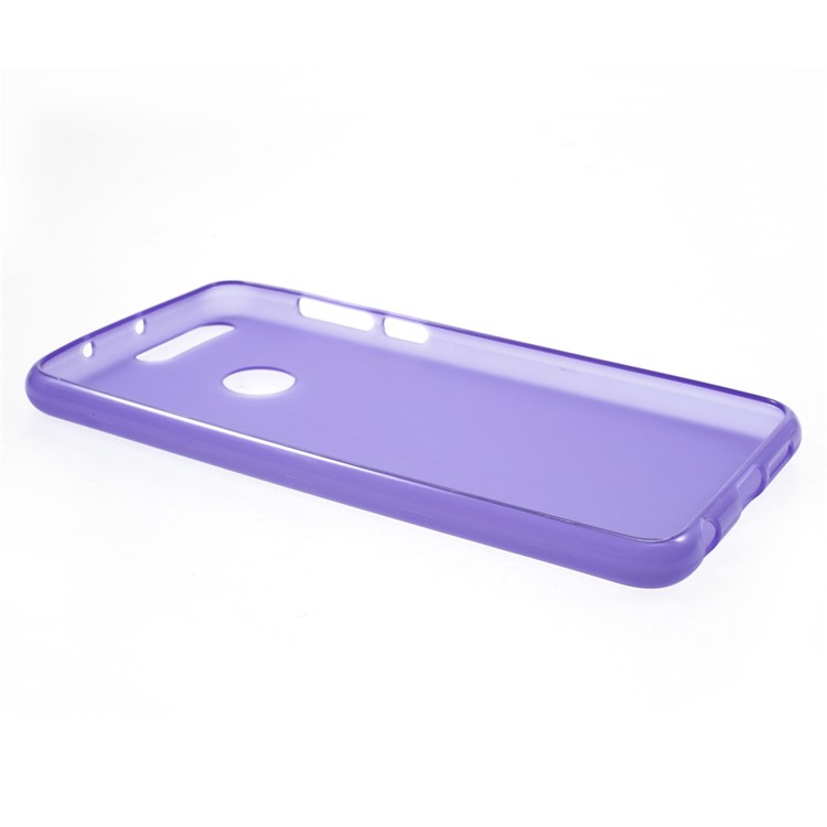 Frosted TPU Gel Phone Cover for Huawei Honor 8 - Purple-3