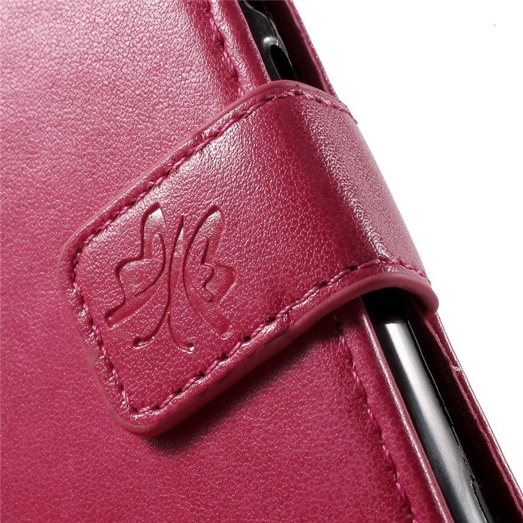 Butterfly Flowers Leather Wallet Case Cover for Y5II / Y5 II - Rose-7