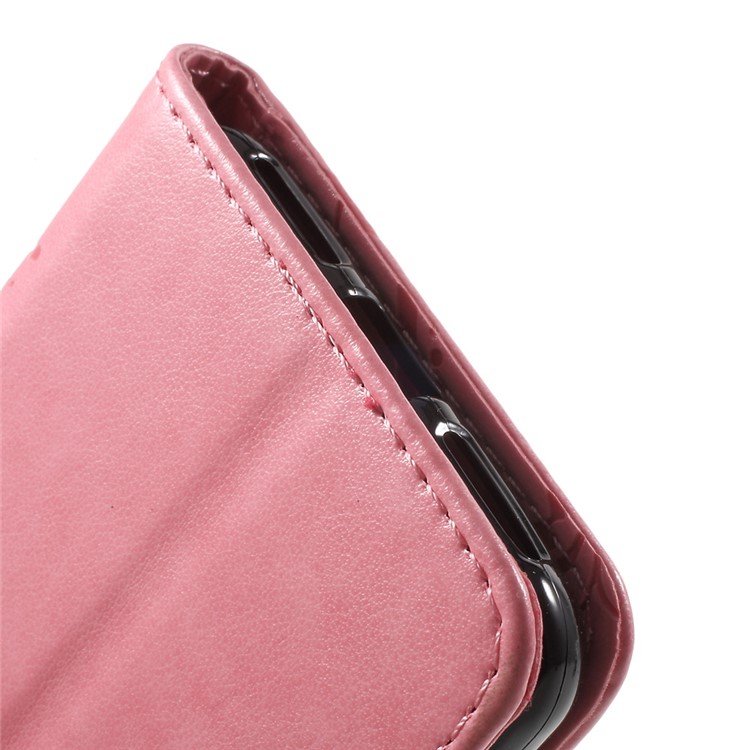 Butterfly Flowers Leather Wallet Cover Case for Y5II / Y5 II - Pink-7