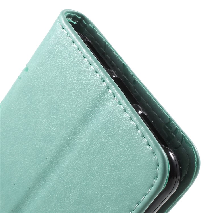 Butterfly Flowers PU Leather Wallet Case for Y5II / Y5 II - Baby Blue-8