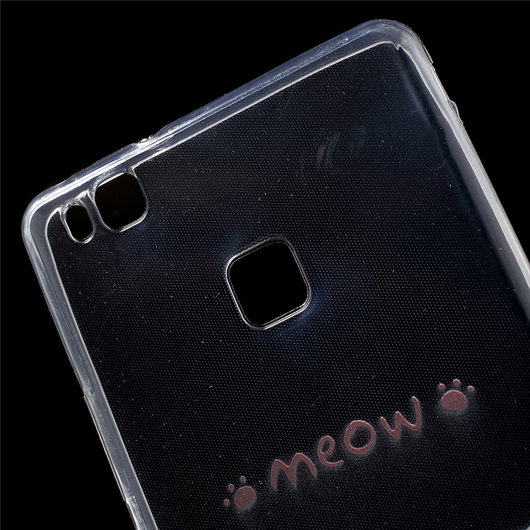 Patterned IMD TPU Back Protective Cover for Huawei P9 Lite / G9 Lite - Adorable Cat-5