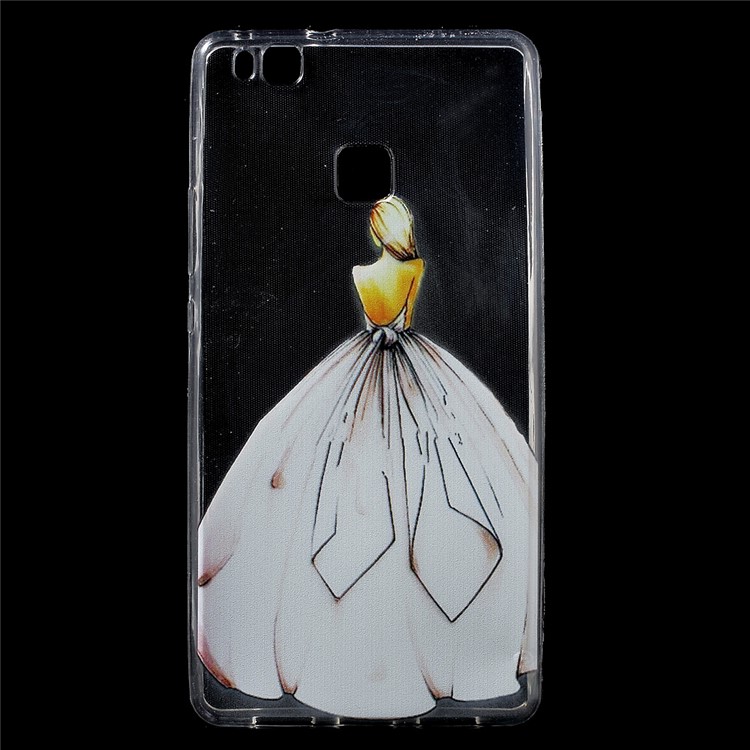 IMD Patterned TPU Back Phone Shell for Huawei P9 Lite / G9 Lite - Elegant Lady-1