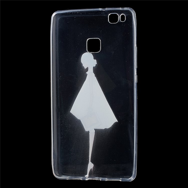 Patterned IMD Soft TPU Back Case for Huawei P9 Lite / G9 Lite - Fashion Lady-3