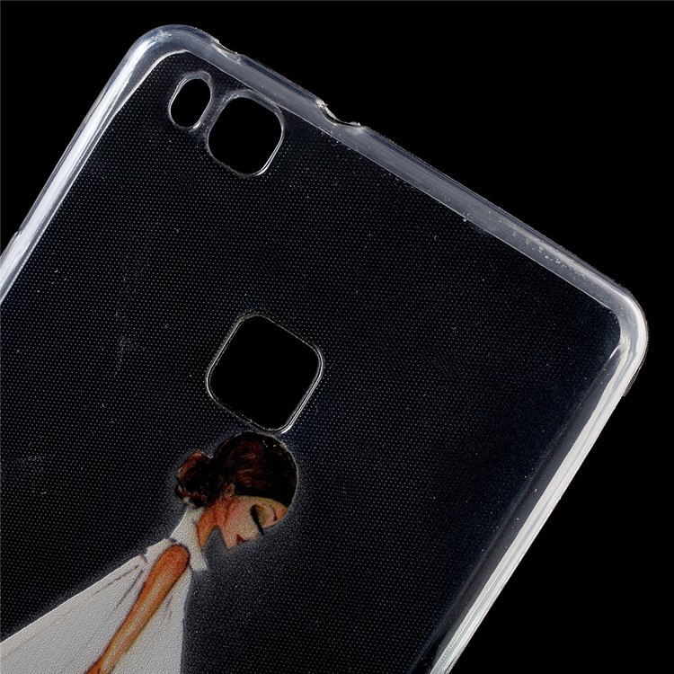 Patterned IMD Soft TPU Back Case for Huawei P9 Lite / G9 Lite - Fashion Lady-5