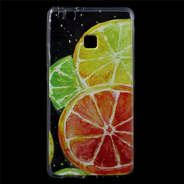 Pattern Printing IMD TPU Back Phone Shell for Huawei P9 Lite / G9 Lite - Lemon Pattern-1