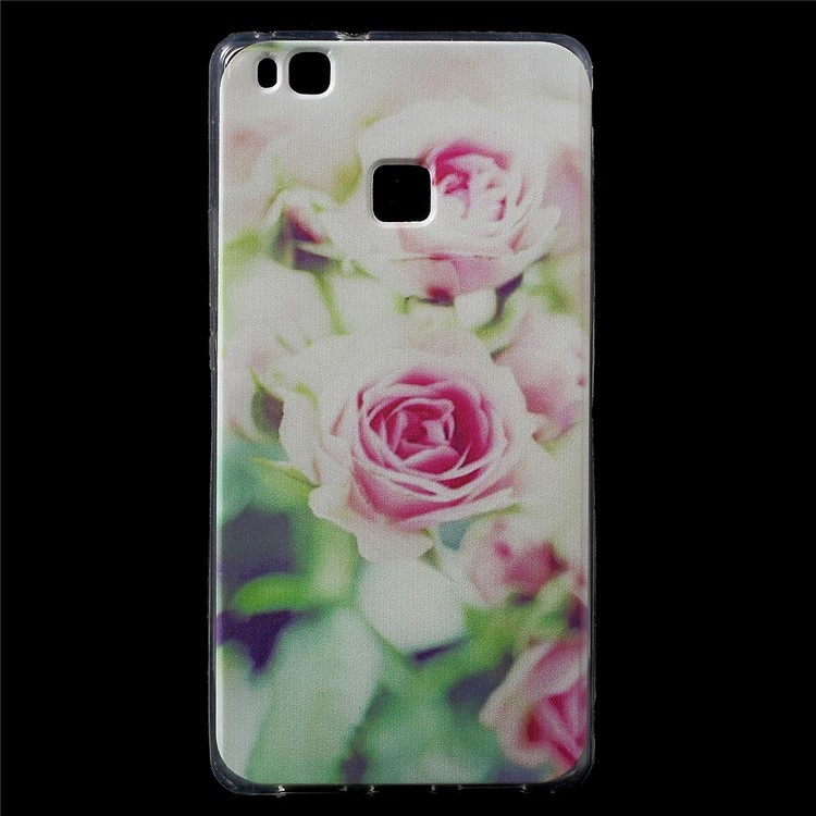 For Huawei P9 Lite / G9 Lite TPU Patterned IMD Back Phone Case - Pretty Flower-1