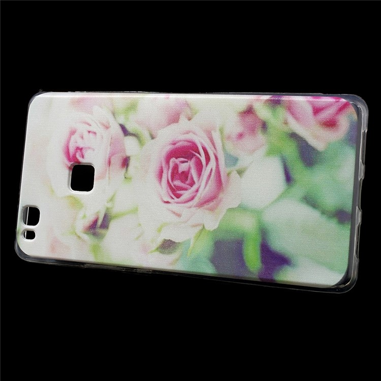 For Huawei P9 Lite / G9 Lite TPU Patterned IMD Back Phone Case - Pretty Flower-2