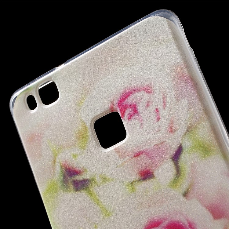 For Huawei P9 Lite / G9 Lite TPU Patterned IMD Back Phone Case - Pretty Flower-5