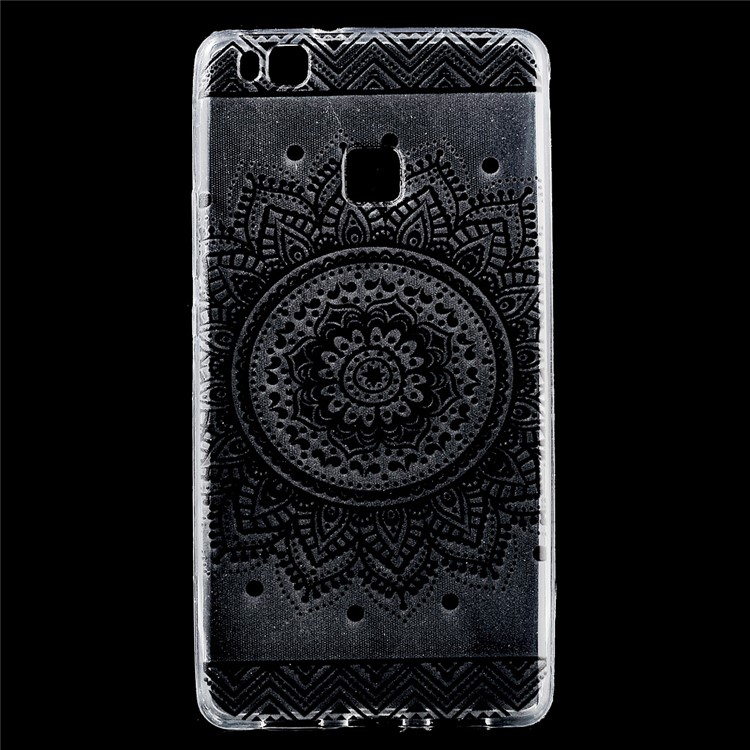 Soft IMD TPU Gel Back Phone Shell for Huawei P9 Lite / G9 Lite - Mandala Flower-1