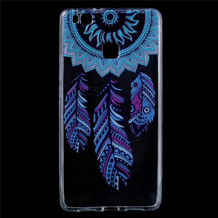 Patterned IMD TPU Flexible Phone Cover for Huawei P9 Lite / G9 Lite - Feather Dream Catcher-1