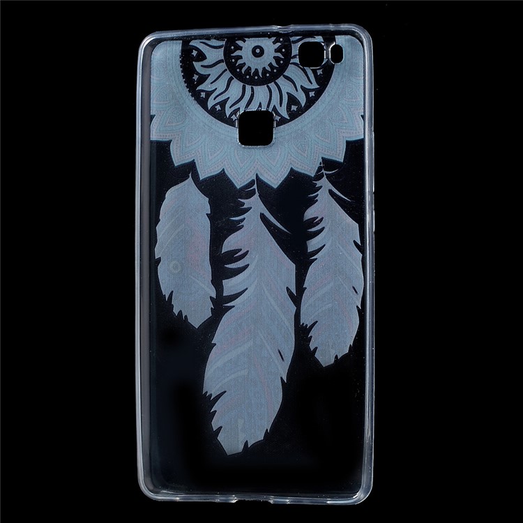 Patterned IMD TPU Flexible Phone Cover for Huawei P9 Lite / G9 Lite - Feather Dream Catcher-3
