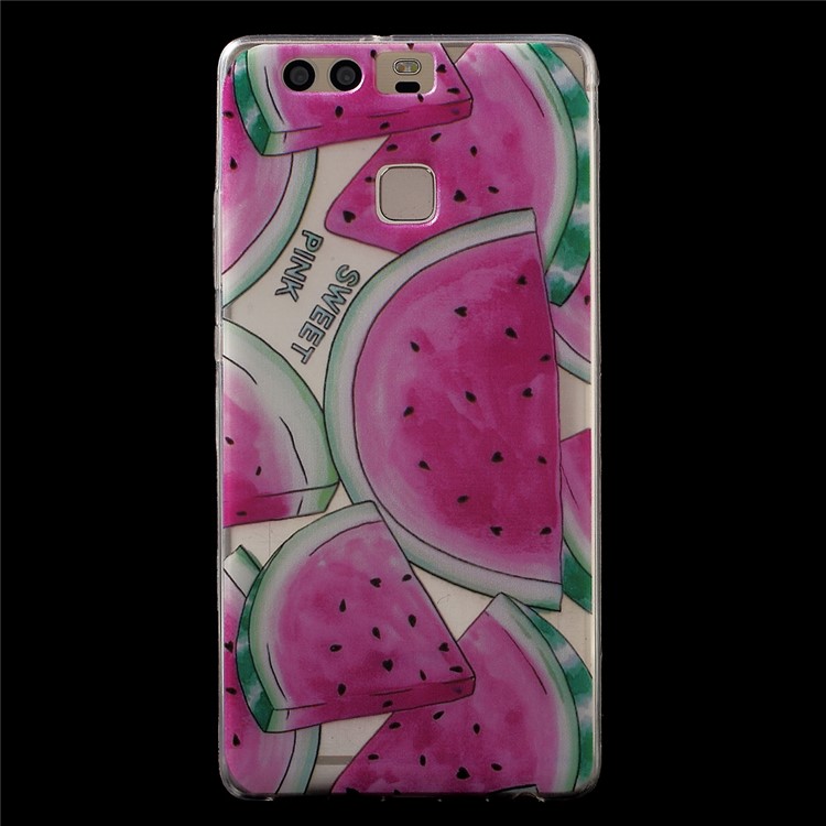 Patterned IMD TPU Back Phone Case for Huawei P9 - Watermelon Pattern-1