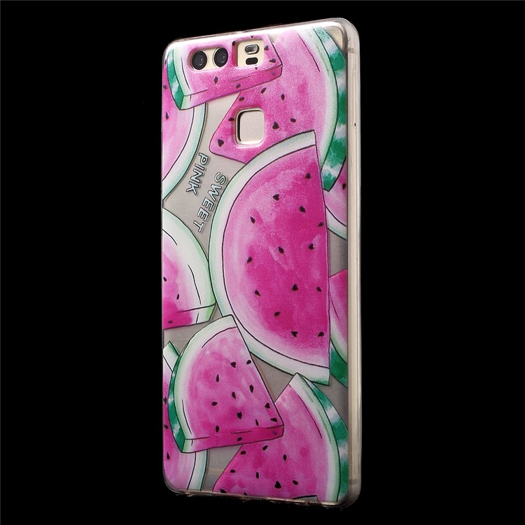 Patterned IMD TPU Back Phone Case for Huawei P9 - Watermelon Pattern-3