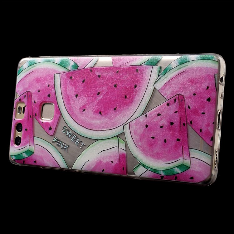 Patterned IMD TPU Back Phone Case for Huawei P9 - Watermelon Pattern-4