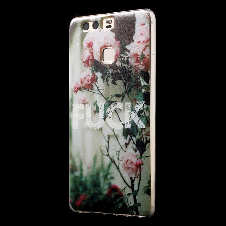 IMD Patterned TPU Gel Back Phone Shell for Huawei P9 - Blooming Flower-3