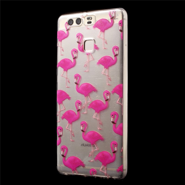 Patterned IMD TPU Soft Back Phone Cover for Huawei P9 - Birds-3