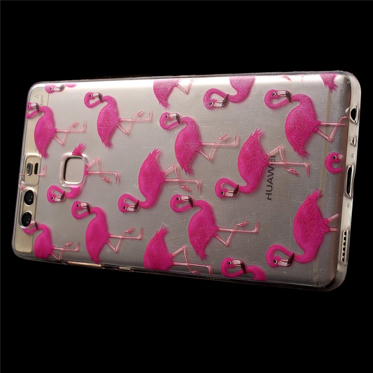 Patterned IMD TPU Soft Back Phone Cover for Huawei P9 - Birds-4