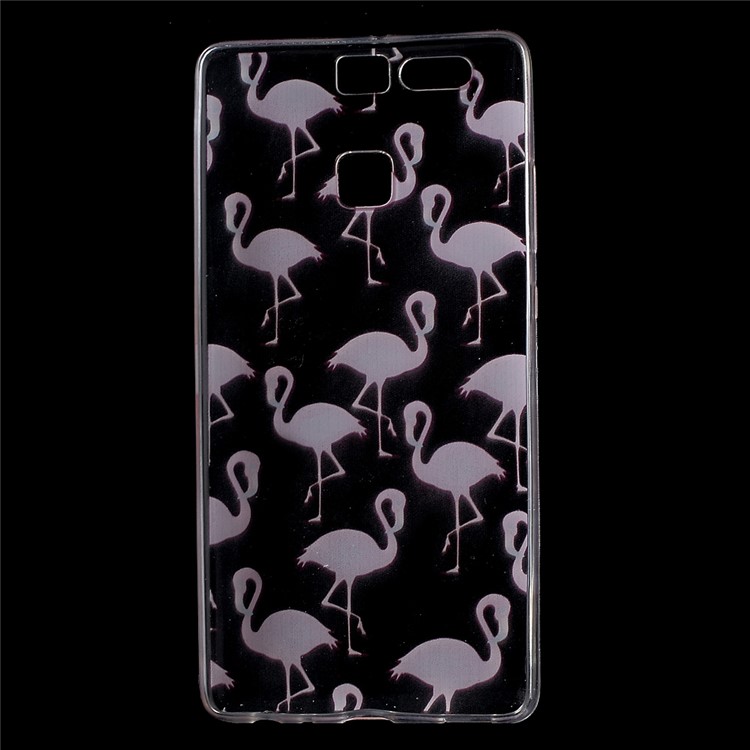 Patterned IMD TPU Soft Back Phone Cover for Huawei P9 - Birds-5