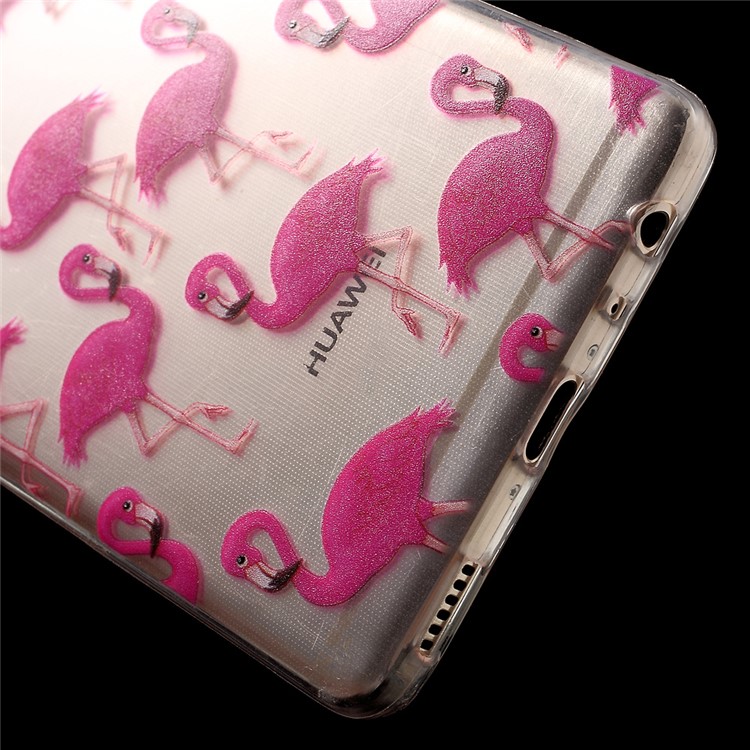 Patterned IMD TPU Soft Back Phone Cover for Huawei P9 - Birds-6