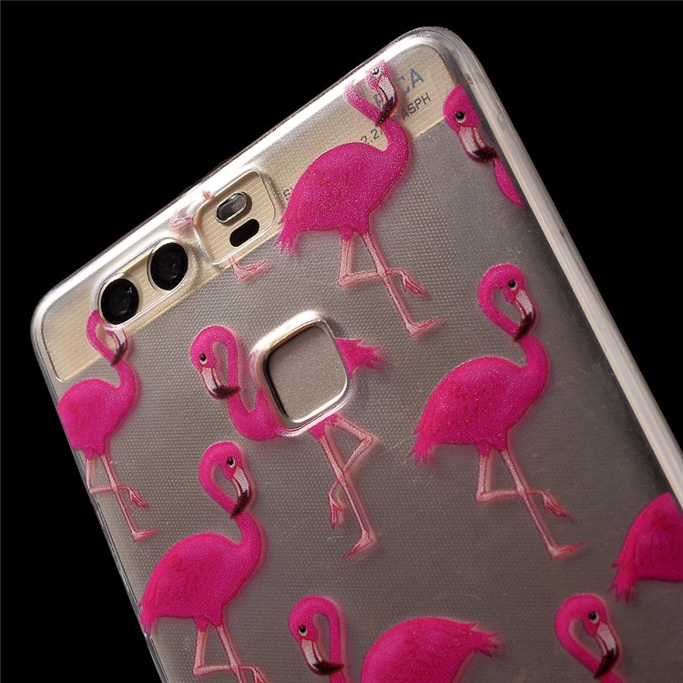Patterned IMD TPU Soft Back Phone Cover for Huawei P9 - Birds-7