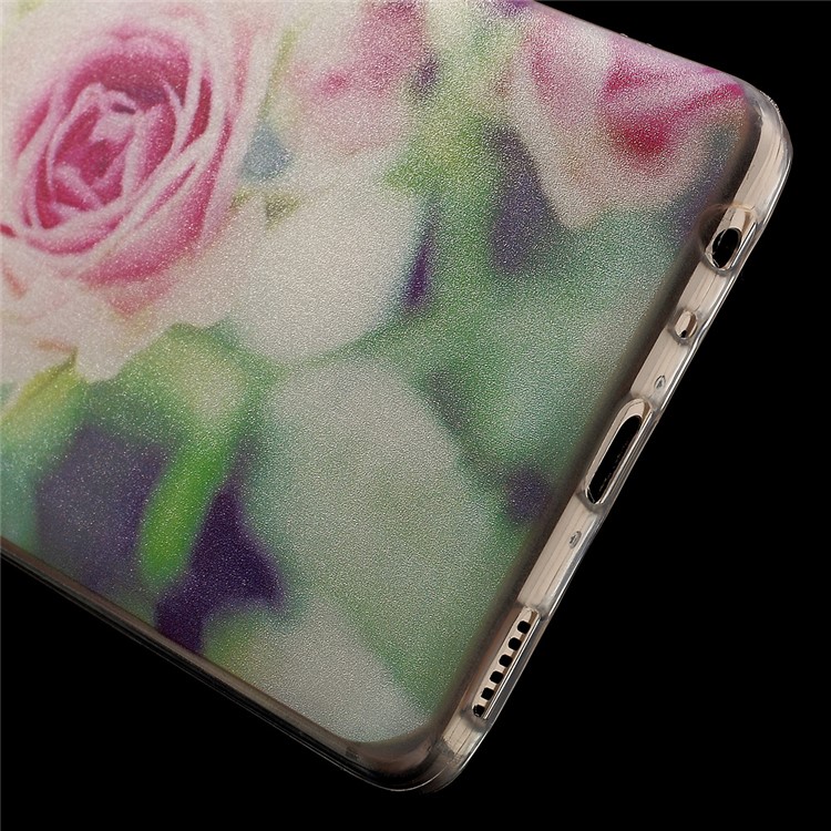 Pattern Printing IMD TPU Back Phone Shell for Huawei P9 - Pretty Flower-6