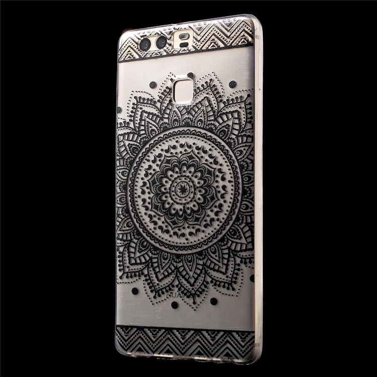Patterned IMD TPU Gel Back Cover for Huawei P9 - Mandala Flower-3