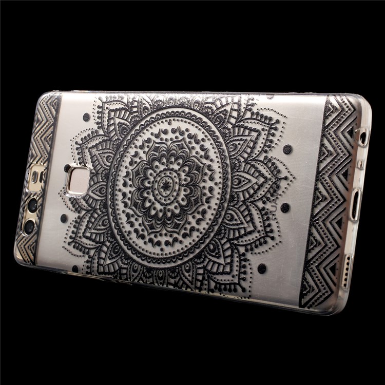 Patterned IMD TPU Gel Back Cover for Huawei P9 - Mandala Flower-4
