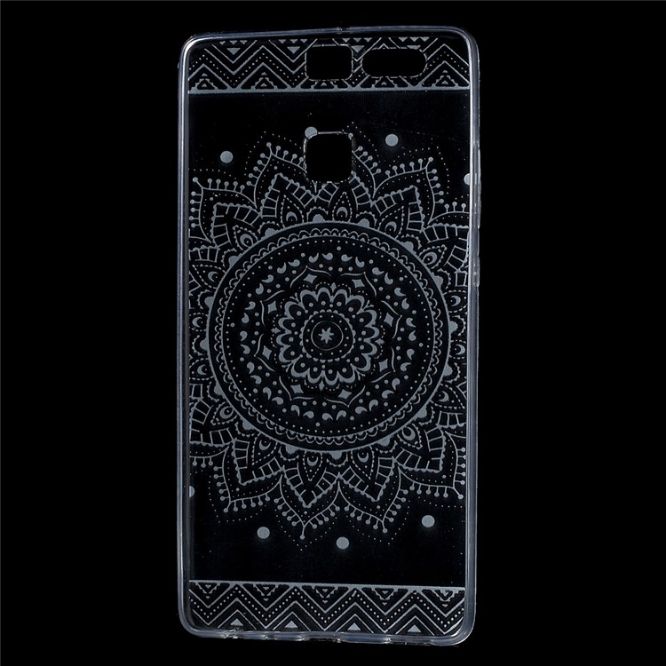 Patterned IMD TPU Gel Back Cover for Huawei P9 - Mandala Flower-5