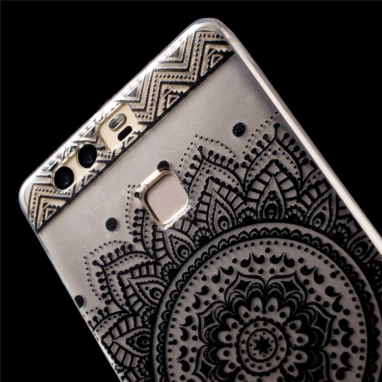 Patterned IMD TPU Gel Back Cover for Huawei P9 - Mandala Flower-7