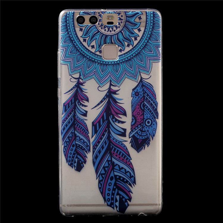 Patterned IMD TPU Case Protector for Huawei P9 - Feather Dream Catcher-1