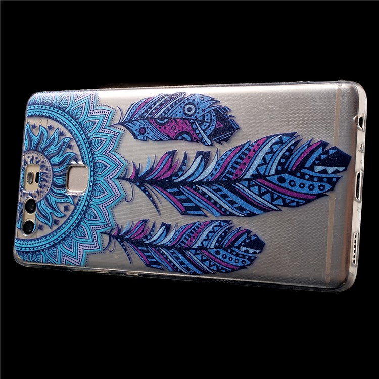 Patterned IMD TPU Case Protector for Huawei P9 - Feather Dream Catcher-4