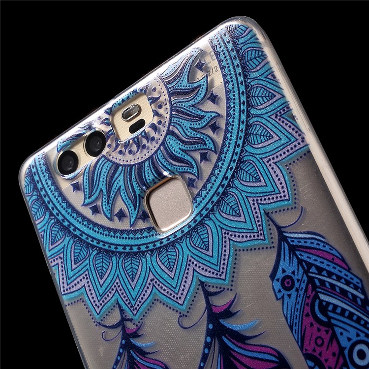 Patterned IMD TPU Case Protector for Huawei P9 - Feather Dream Catcher-7