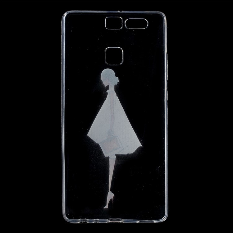 Patterned TPU IMD Back Phone Cover for Huawei P9 - Fashion Lady-3