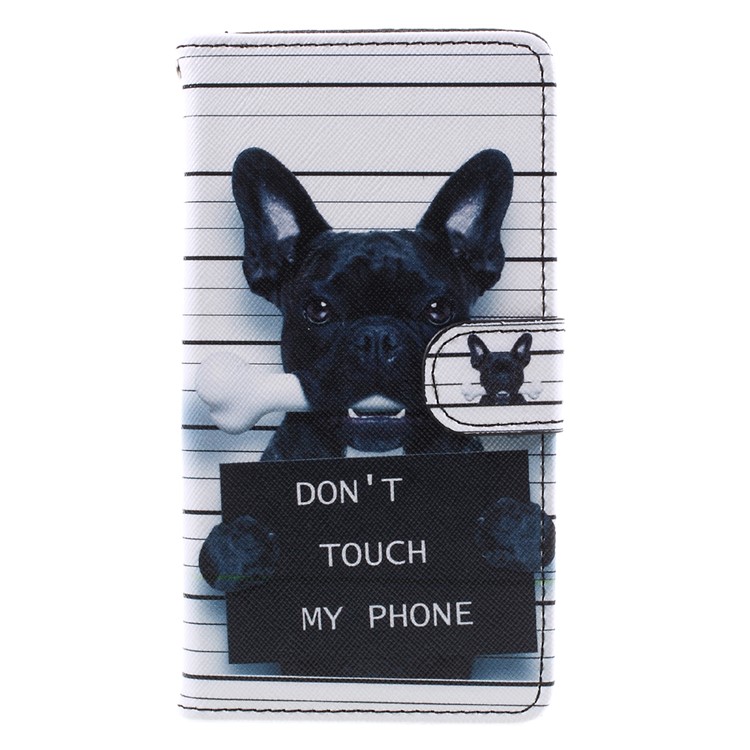 Patterned Leather Cover for Huawei Honor 5c / GT3 - Dog and Dot Not Touch My Phone-3