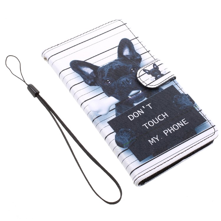 Patterned Leather Cover for Huawei Honor 5c / GT3 - Dog and Dot Not Touch My Phone-7