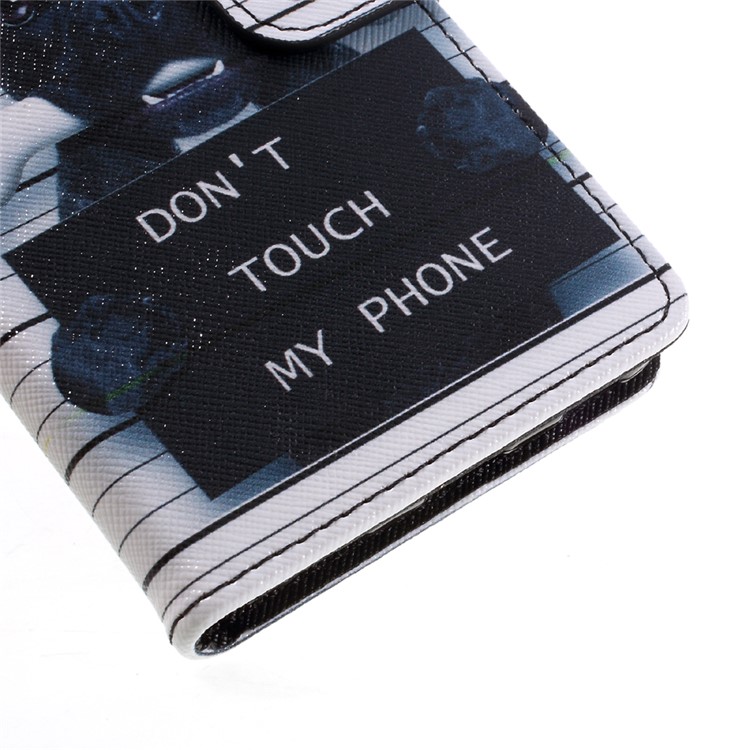 Patterned Leather Cover for Huawei Honor 5c / GT3 - Dog and Dot Not Touch My Phone-8