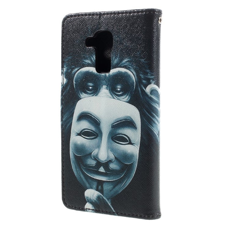 Patterned Leather Wallet Stand Case for Huawei Honor 5c / GT3 - Masked Gorilla-2