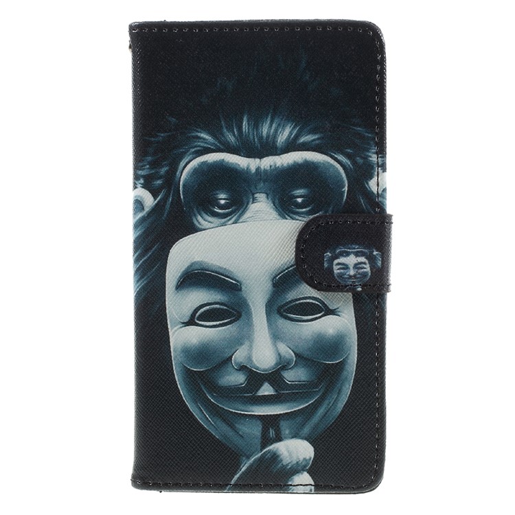 Patterned Leather Wallet Stand Case for Huawei Honor 5c / GT3 - Masked Gorilla-3