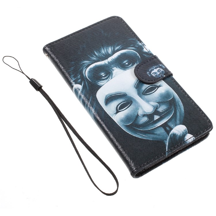 Patterned Leather Wallet Stand Case for Huawei Honor 5c / GT3 - Masked Gorilla-7