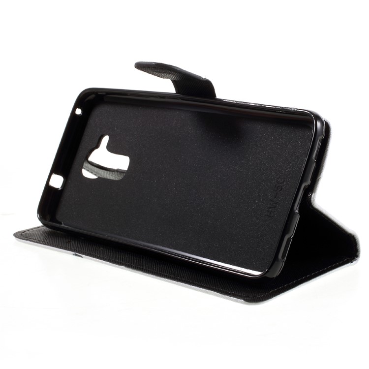 Patterned Leather Case Card Holder for Huawei Honor 5c / GT3 - Fox Wearing Glasses-4