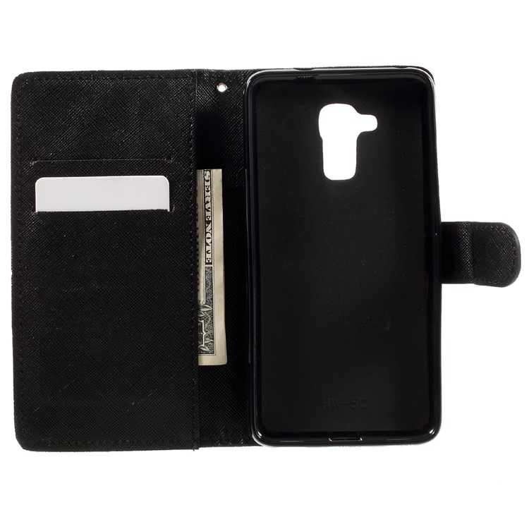 Patterned Leather Case Card Holder for Huawei Honor 5c / GT3 - Fox Wearing Glasses-6
