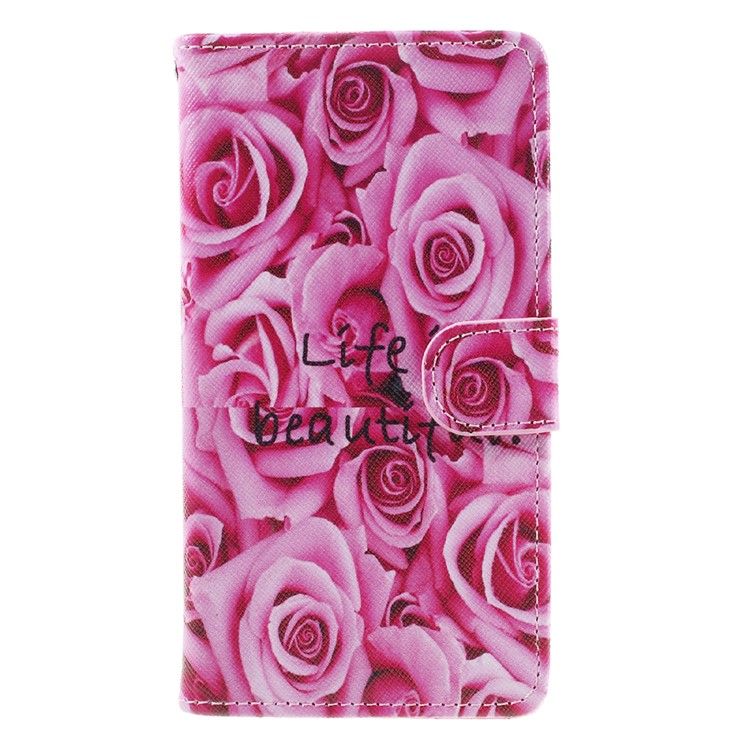 Magnetic Flip Leather Case Cover for Huawei Honor 5c / GT3 - Pretty Roses-3
