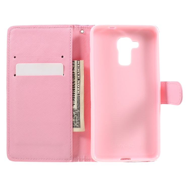 Magnetic Flip Leather Case Cover for Huawei Honor 5c / GT3 - Pretty Roses-6