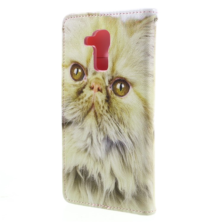 Patterned PU Leather Phone Case for Huawei Honor 5c / GT3 - Lovely Cat-2