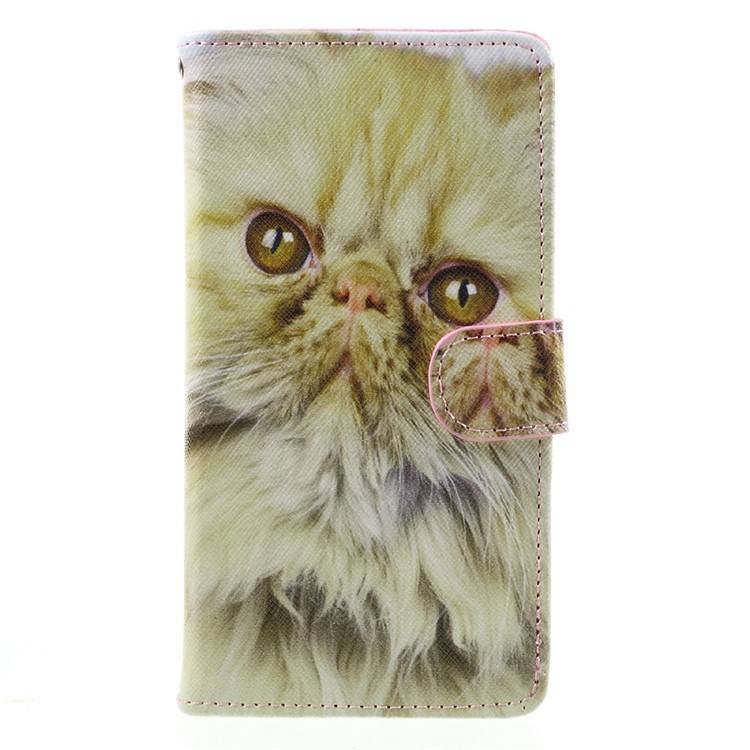 Patterned PU Leather Phone Case for Huawei Honor 5c / GT3 - Lovely Cat-3