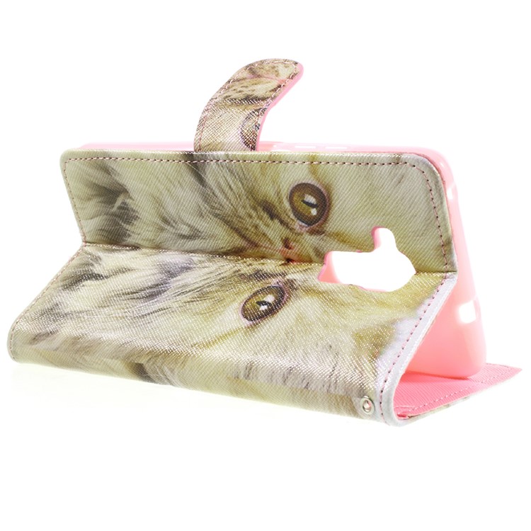 Patterned PU Leather Phone Case for Huawei Honor 5c / GT3 - Lovely Cat-5