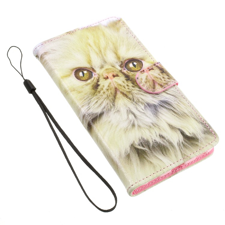 Patterned PU Leather Phone Case for Huawei Honor 5c / GT3 - Lovely Cat-7