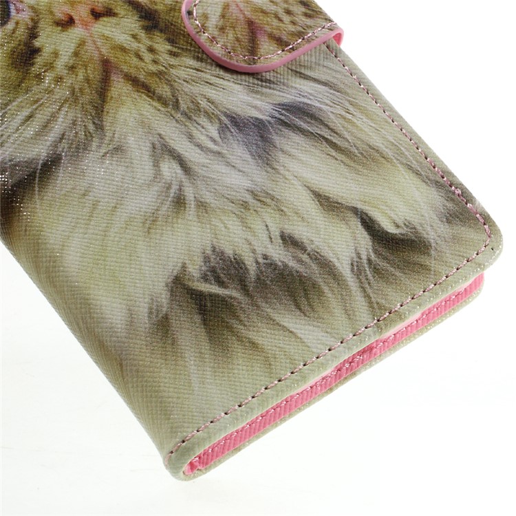 Patterned PU Leather Phone Case for Huawei Honor 5c / GT3 - Lovely Cat-8